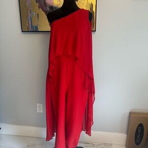 Ralph Lauren Vibrant Red One-Shoulder romper